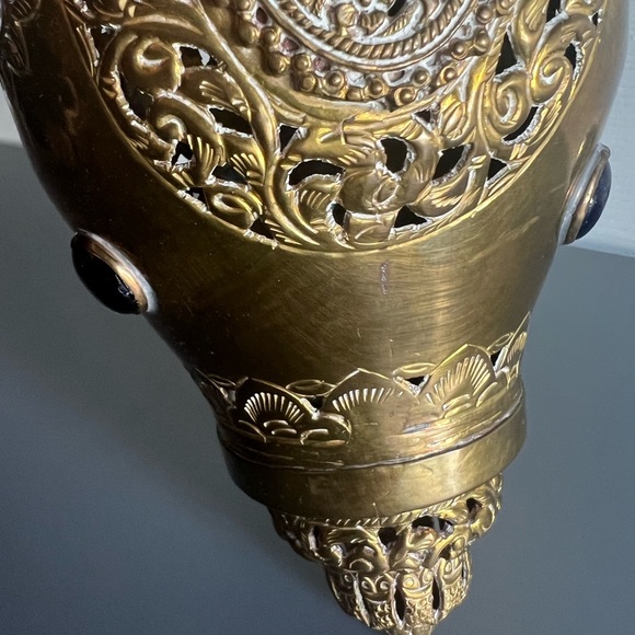 Antique Persian Repoussé Metal Lantern - Picture 4 of 12